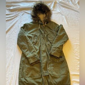 ABERCROMBIE & FITCH SAVANNAH PARKA FUR HOOD JACKET